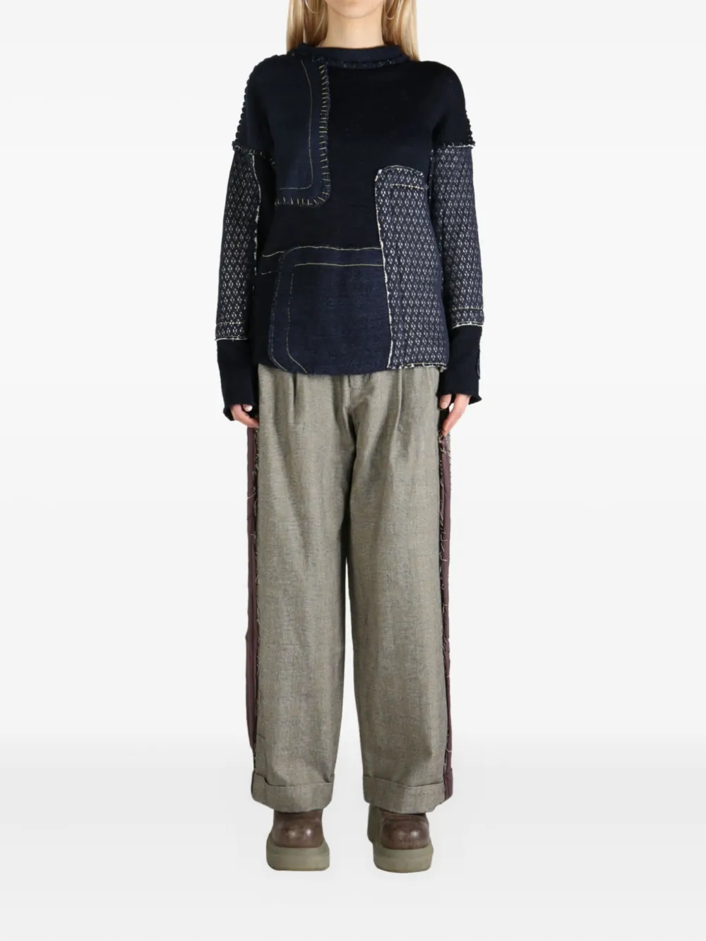 COMMUNS patchwork long-sleeve top | Suéteres | Image 2