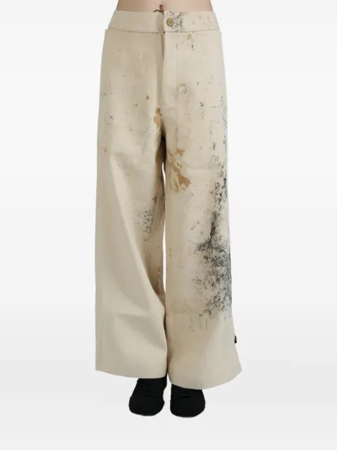 COMMUNS paint-splattered trousers