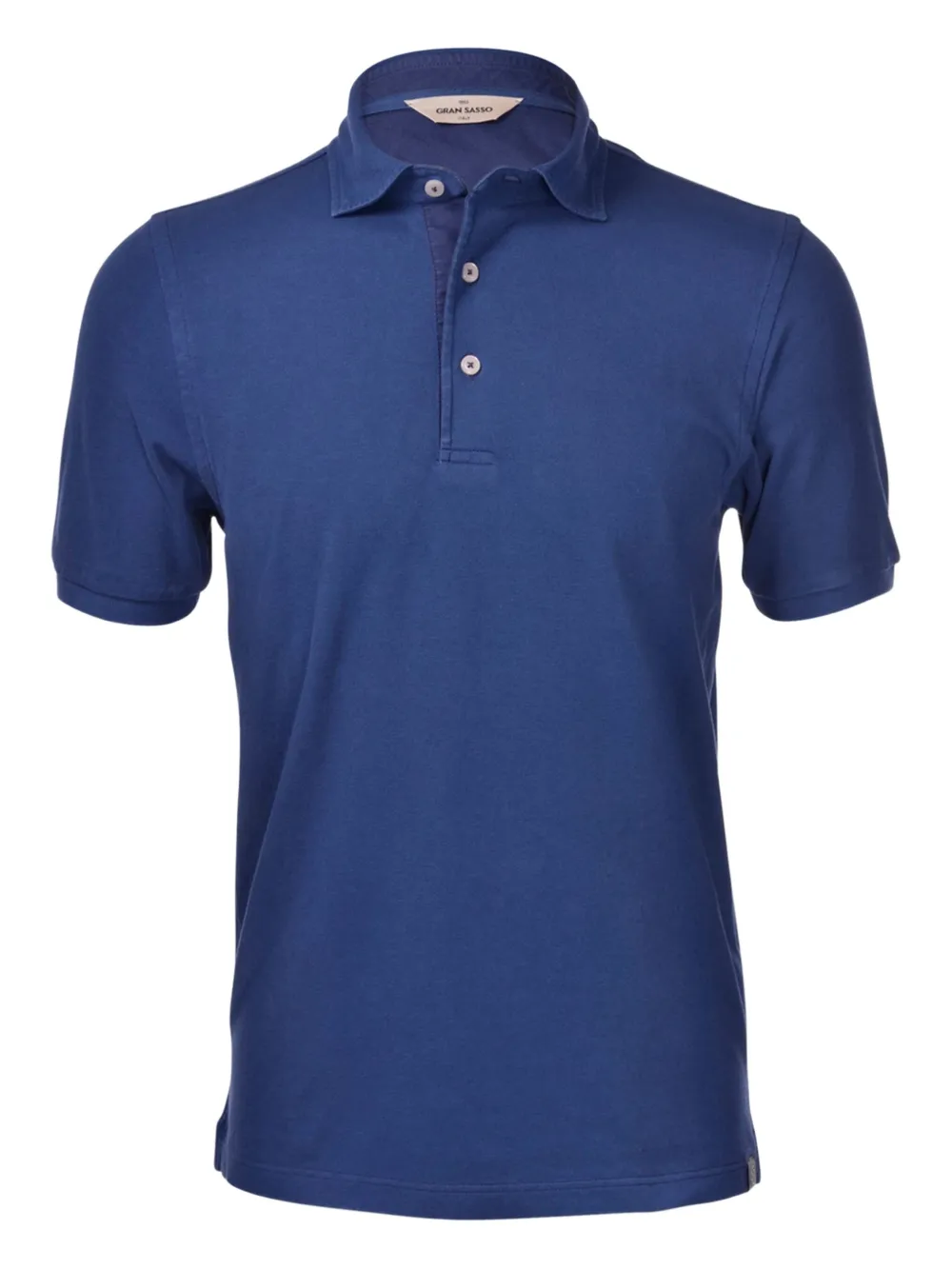 Gran Sasso short-sleeve cotton polo shirt Blauw
