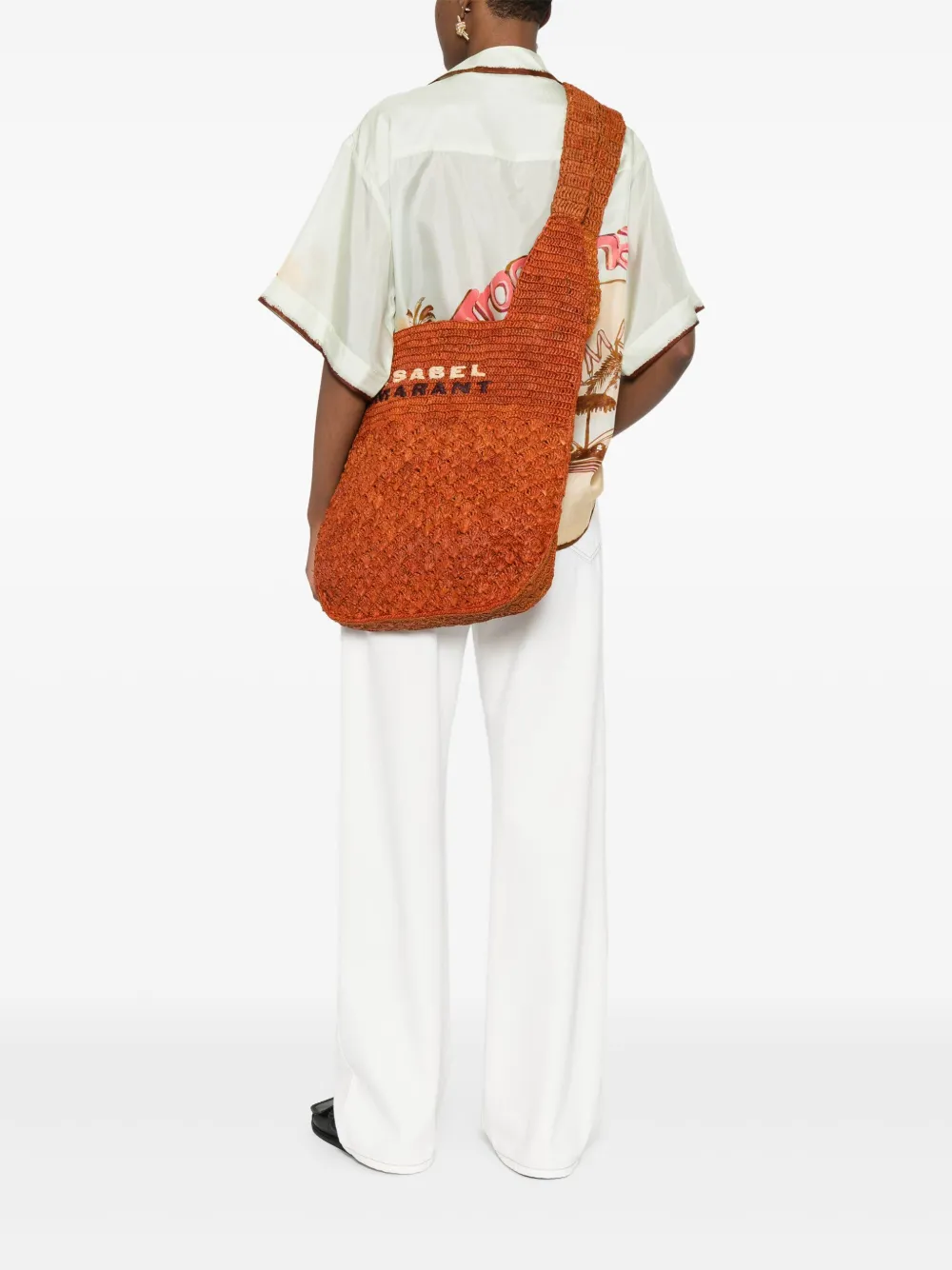 ISABEL MARANT medium Praia beach bag - Oranje