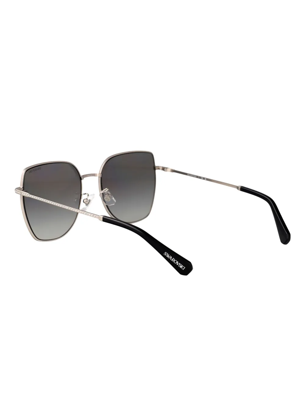 Swarovski Zonnebril met cat-eye montuur Zilver