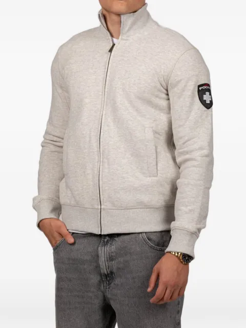 PODHIO zip appliqué sweatshirt