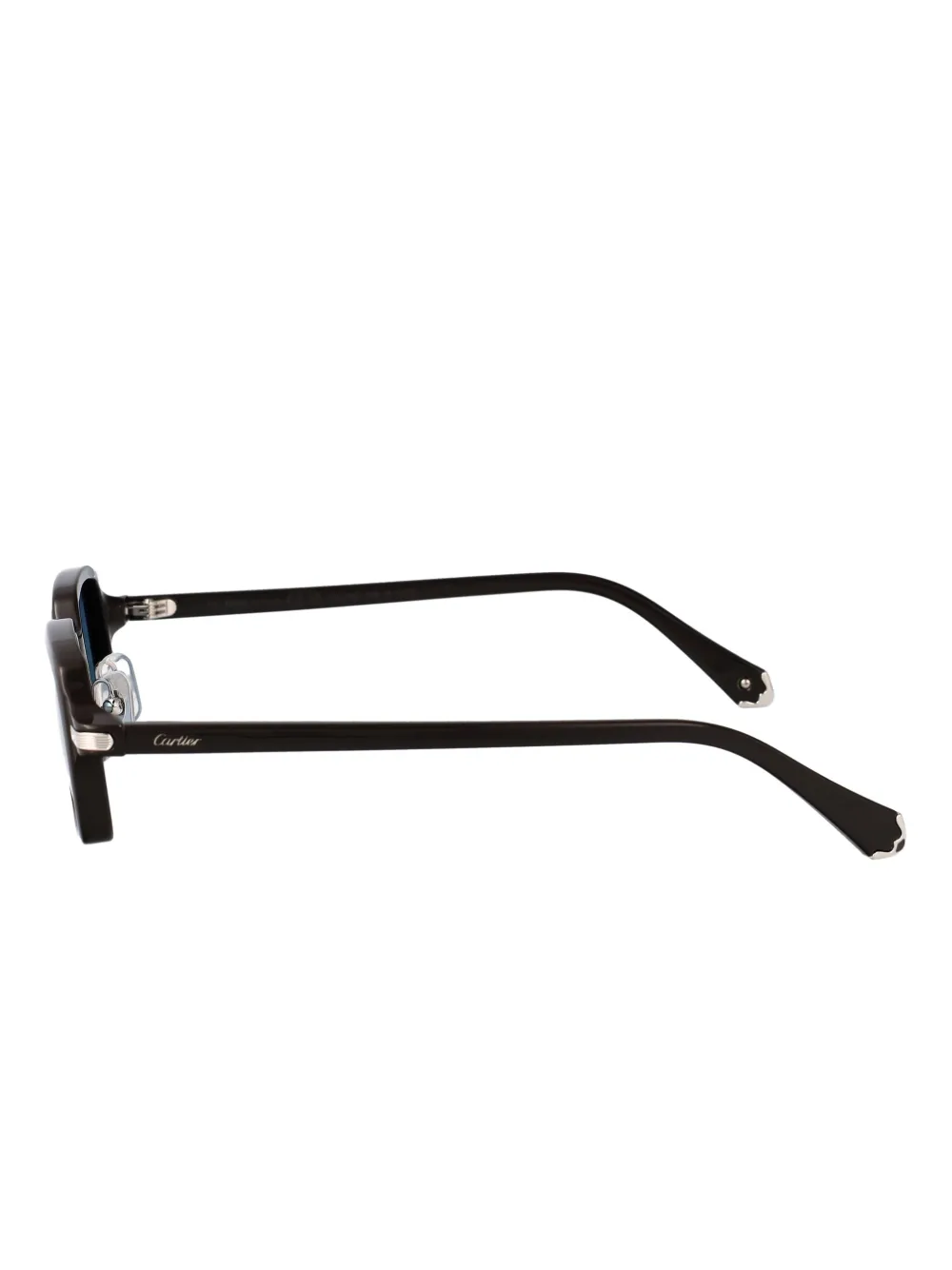 Cartier Eyewear Zonnebril met rechthoekig montuur Zwart