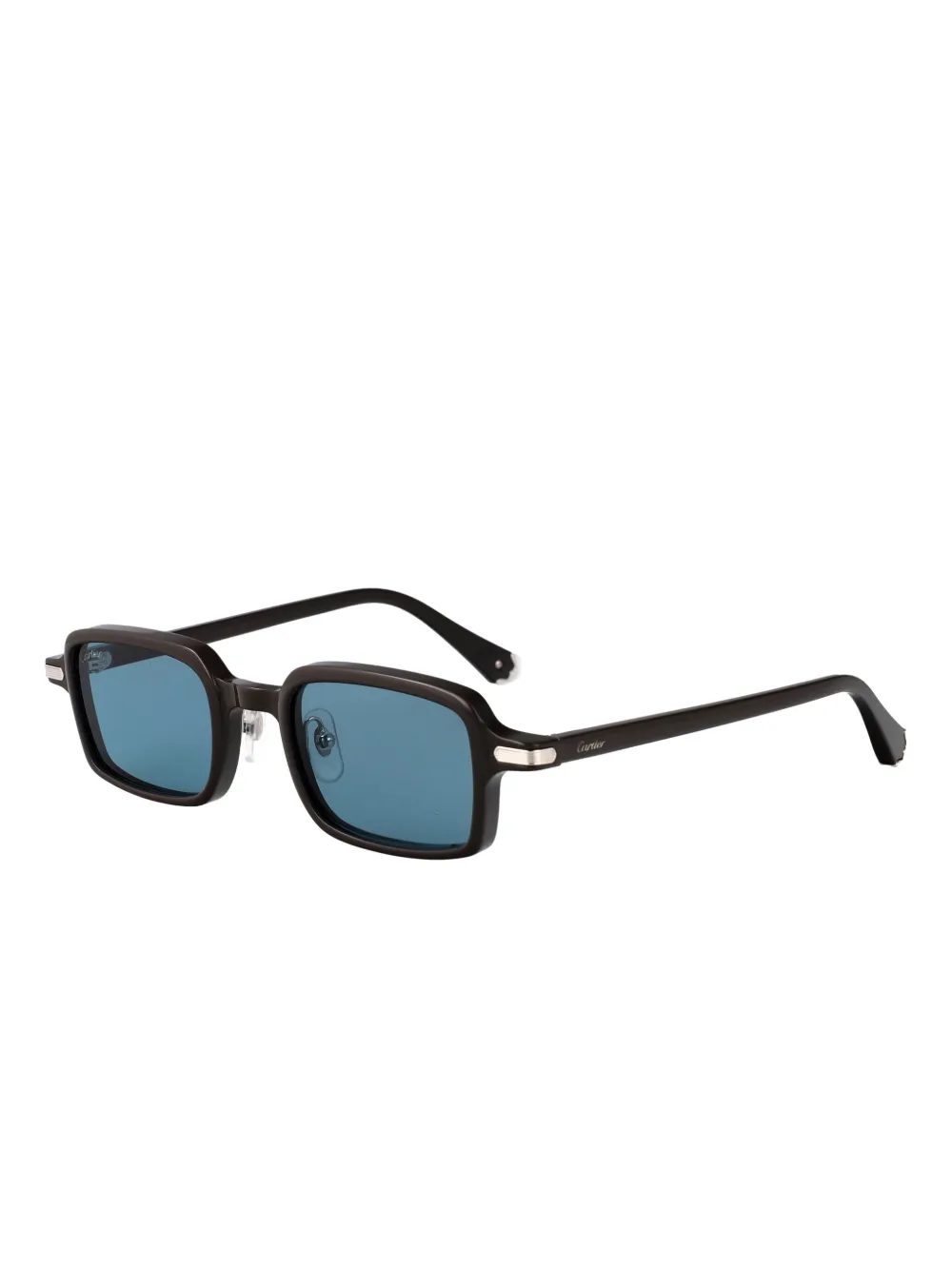 Cartier Eyewear Zonnebril met rechthoekig montuur Zwart