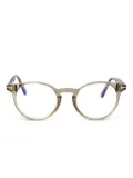 TOM FORD Eyewear FT5557-B round-frame optical glasses - Green