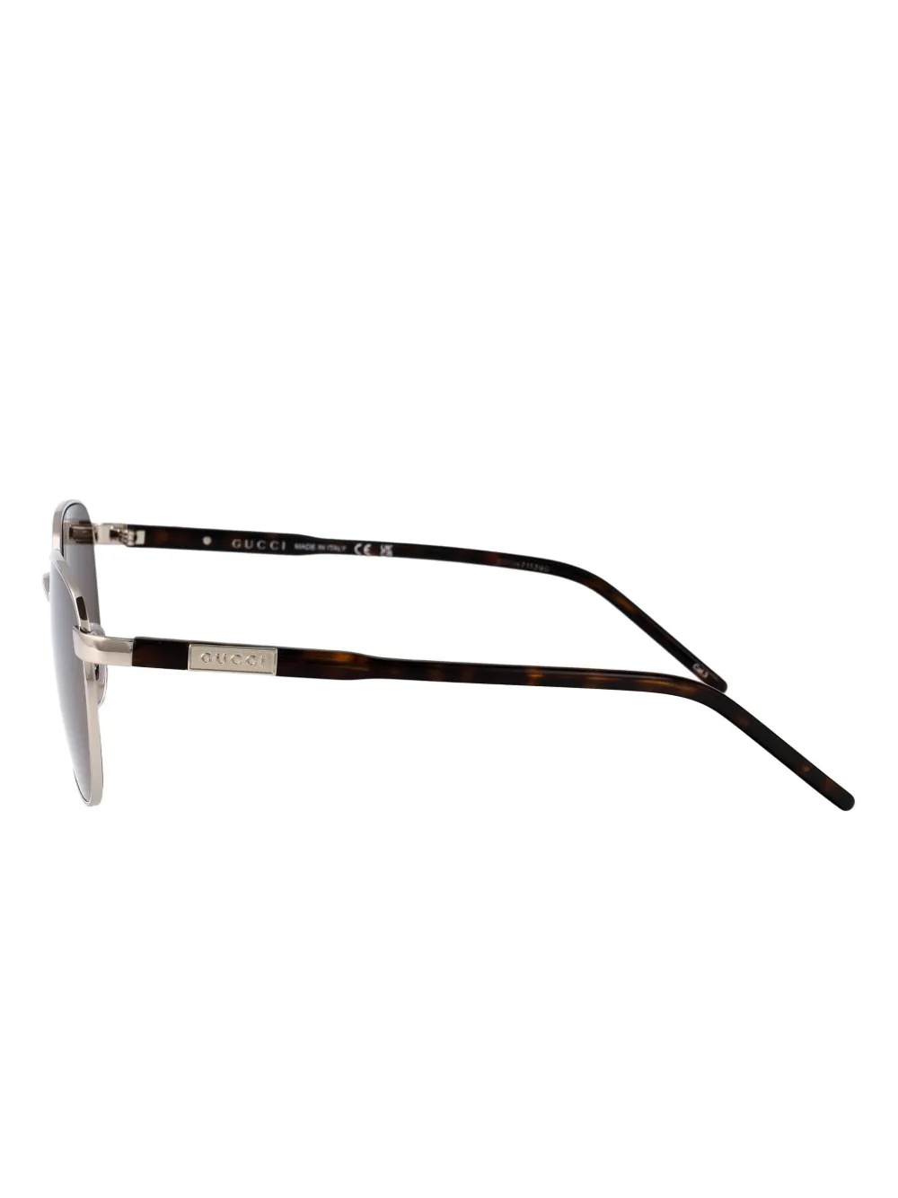 Gucci Eyewear Zonnebril met rond montuur Goud