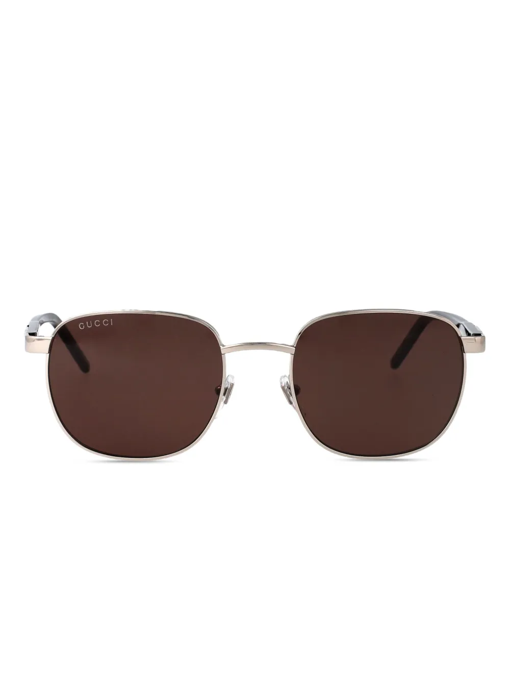 Gucci Eyewear Zonnebril met rond montuur Goud
