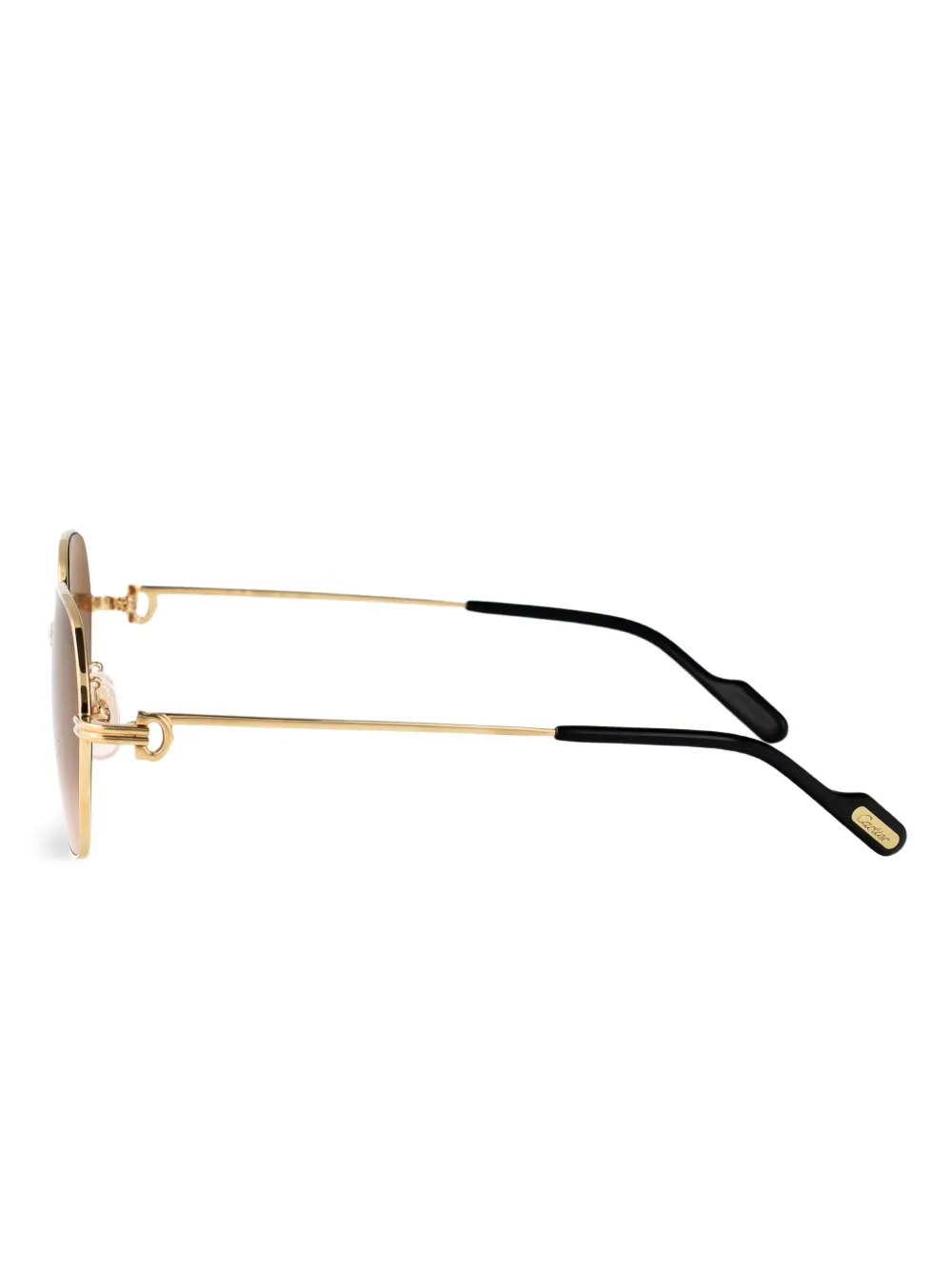 Cartier Eyewear Zonnebril met geometrisch montuur Goud