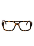Palm Angels Eyewear tortoiseshell-effect glasses - Brown