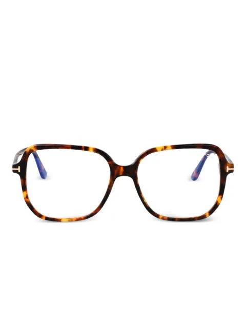 TOM FORD Eyewear FT5578-B tortoiseshell oversized glasses