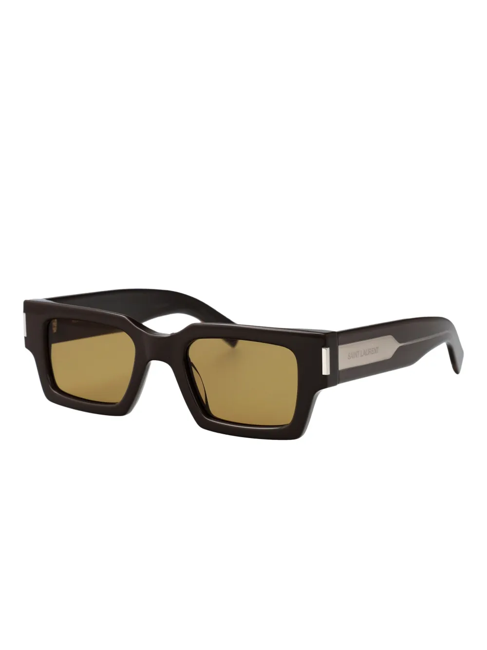 Saint Laurent Eyewear Zonnebril met rechthoekig montuur - Zwart