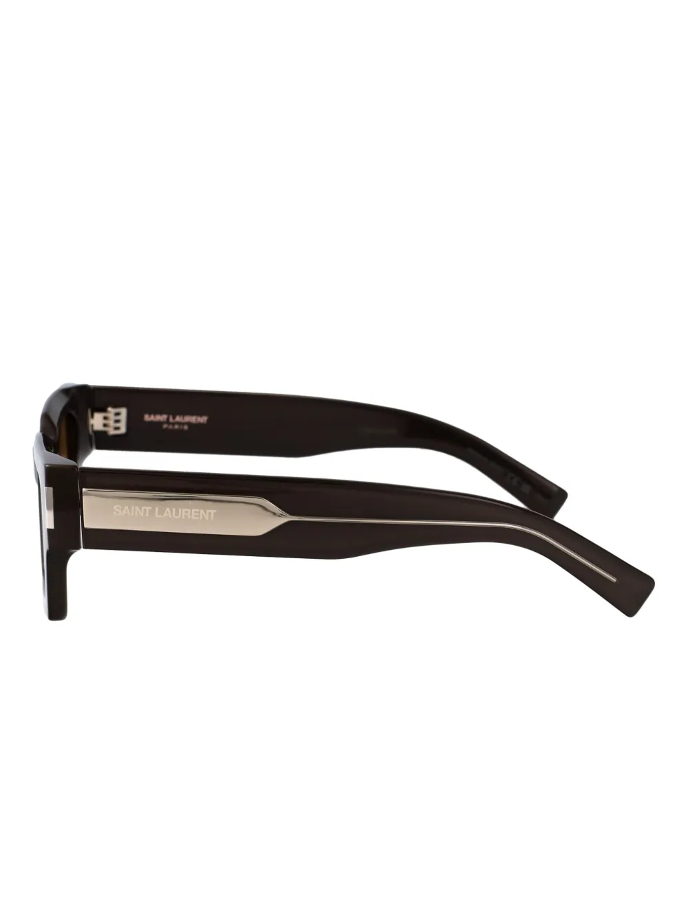 Saint Laurent Eyewear Zonnebril met rechthoekig montuur Zwart