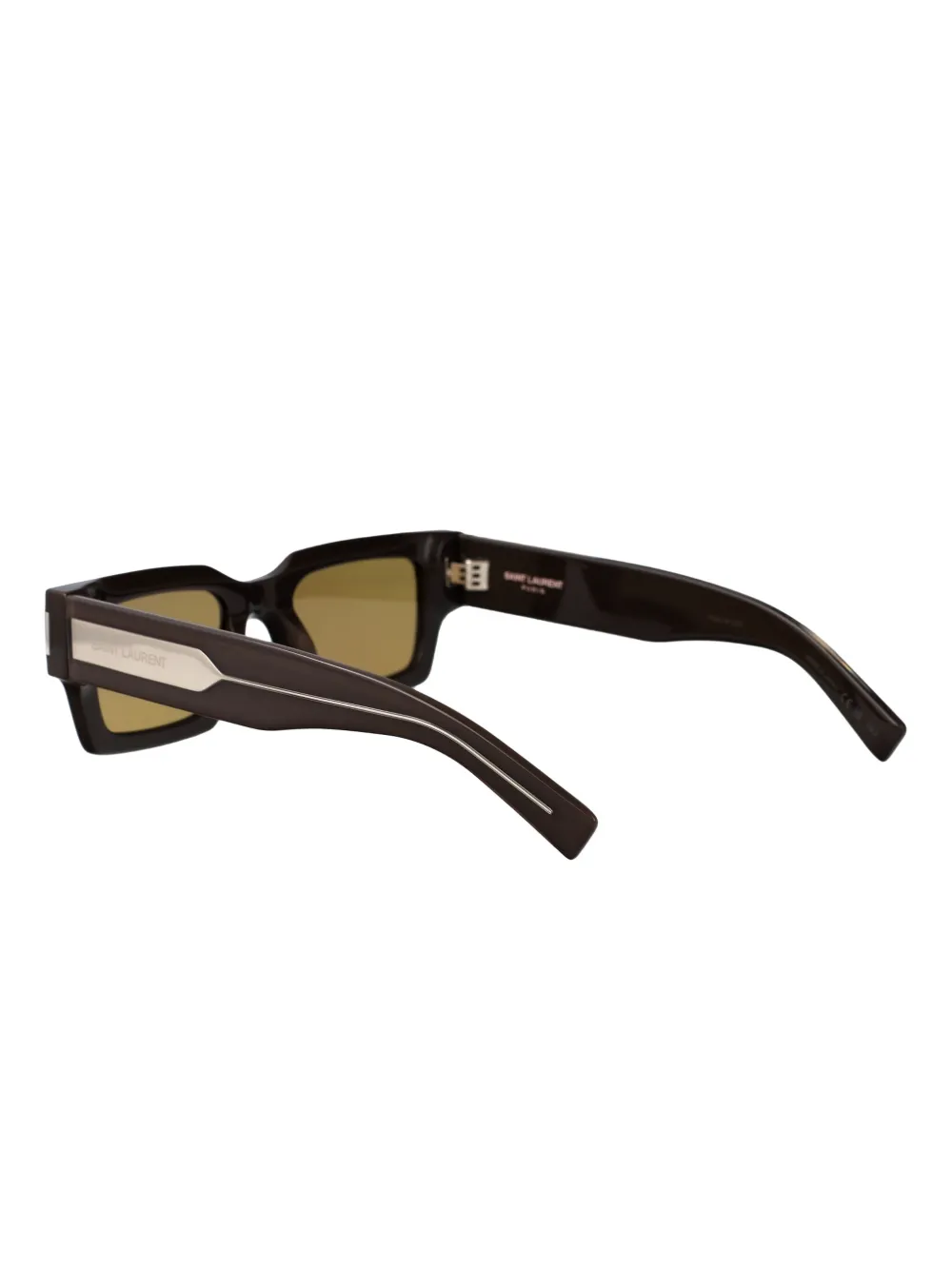 Saint Laurent Eyewear Zonnebril met rechthoekig montuur Zwart