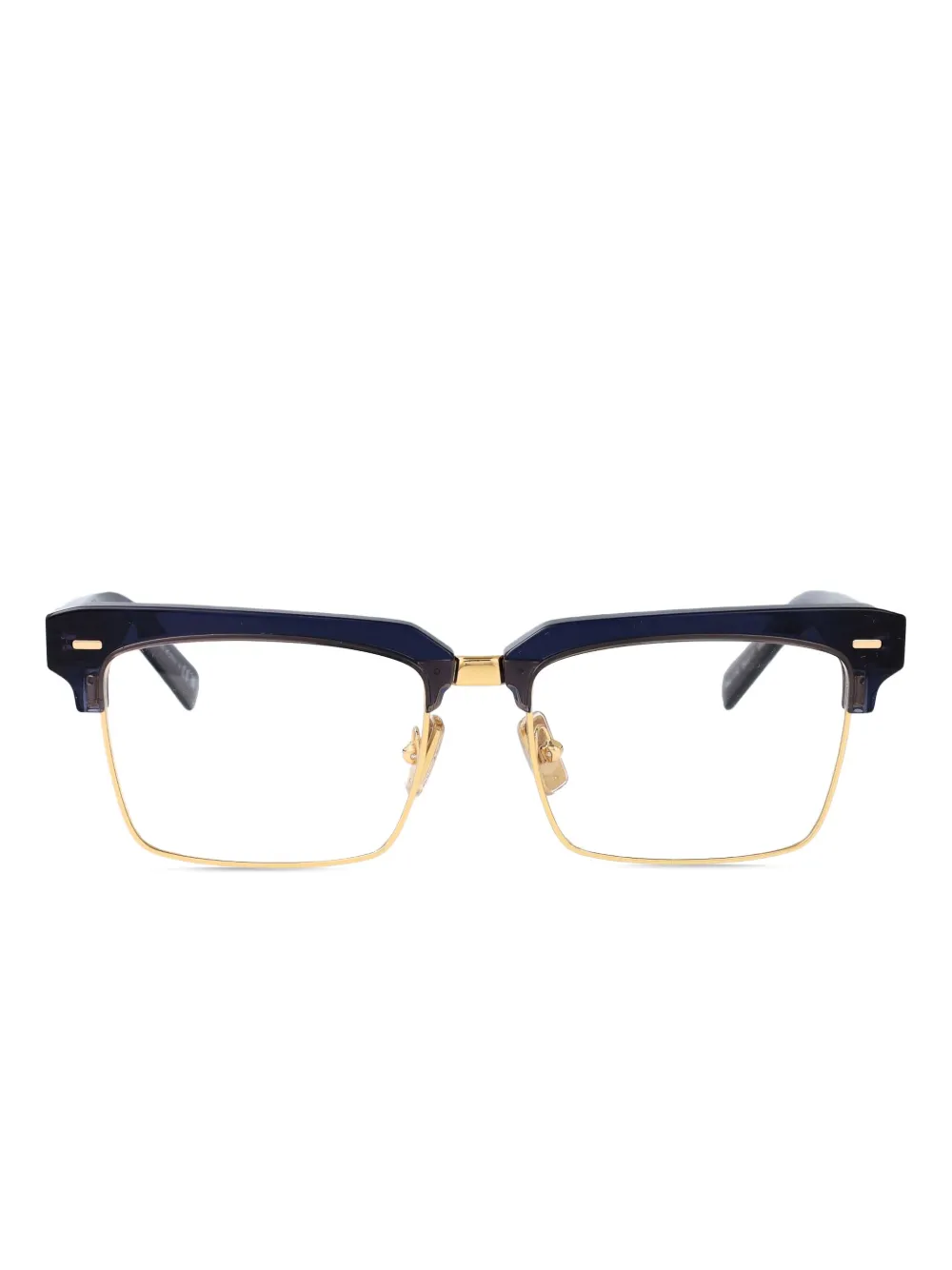 Miu Eyewear Bril met vierkant montuur Blauw