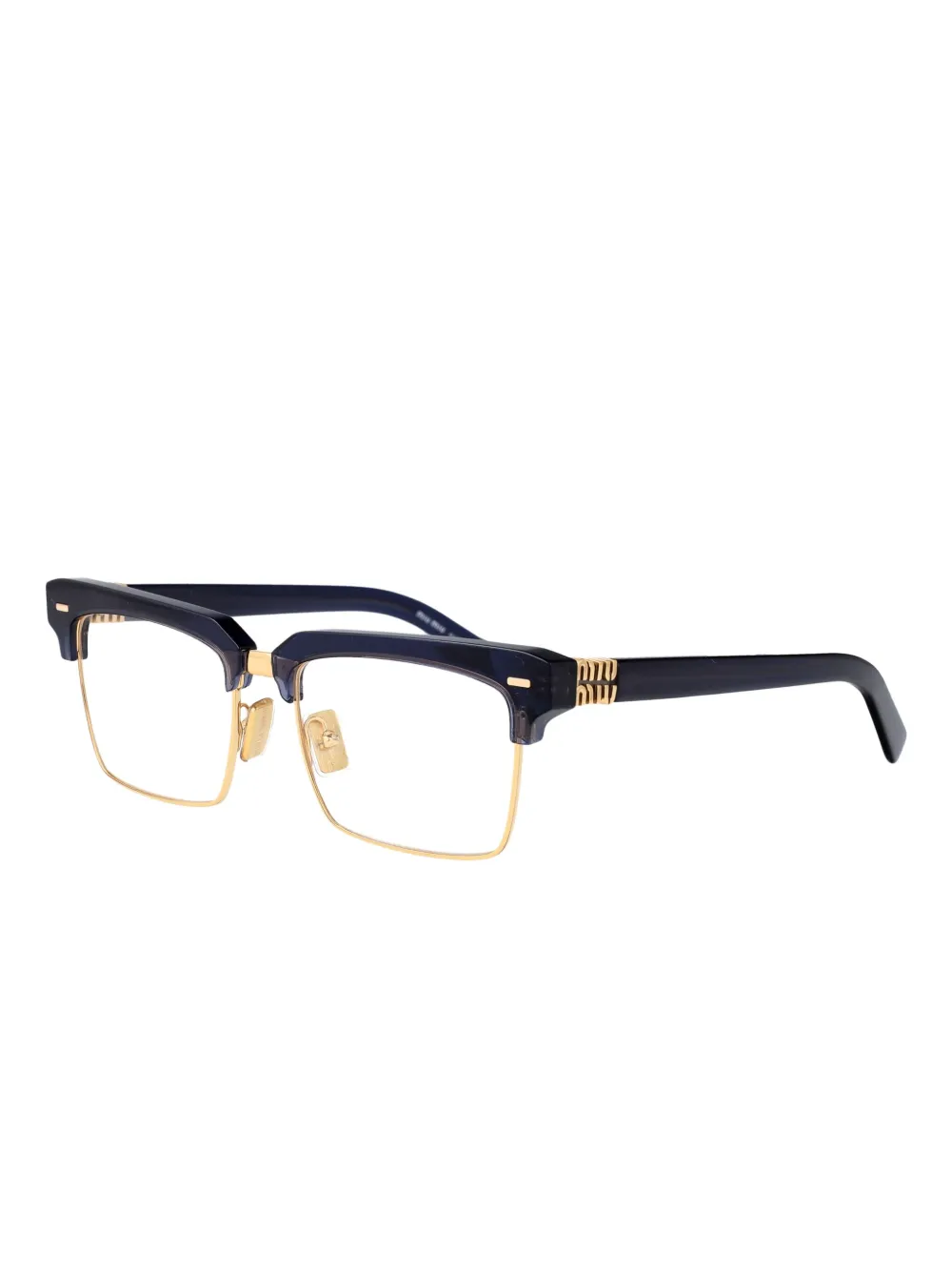 Miu Eyewear Bril met vierkant montuur Blauw