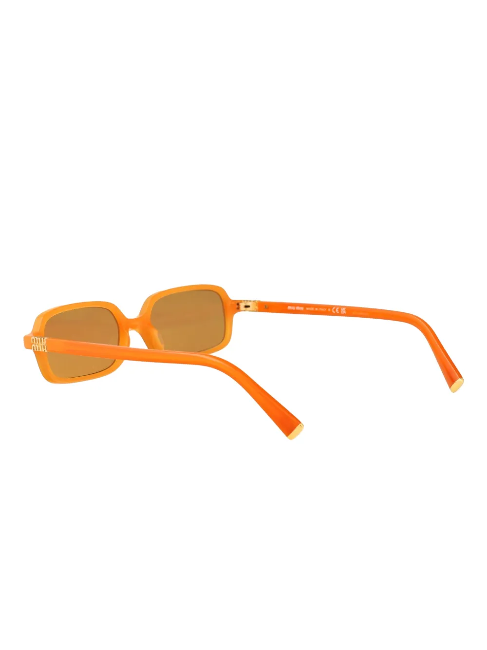 Miu Eyewear Zonnebril met vierkant montuur Oranje