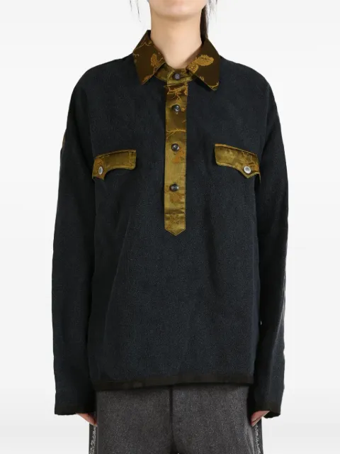 COMMUNS textured front-button shirt