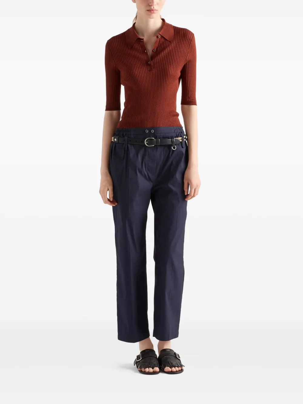 Prada poplin pants - Blauw
