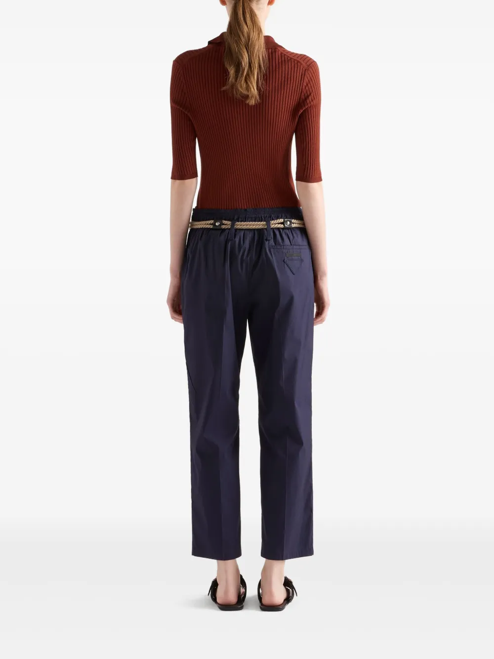 Prada Popeline broek Blauw