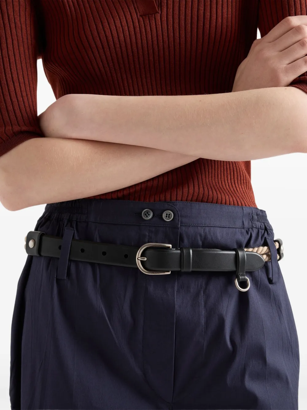Prada Popeline broek Blauw