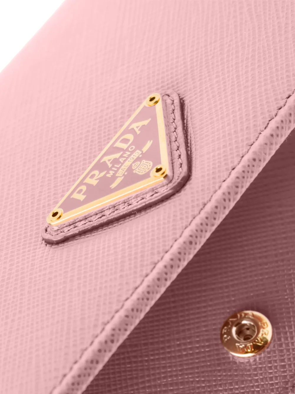 Prada Saffiano leren portemonnee Roze