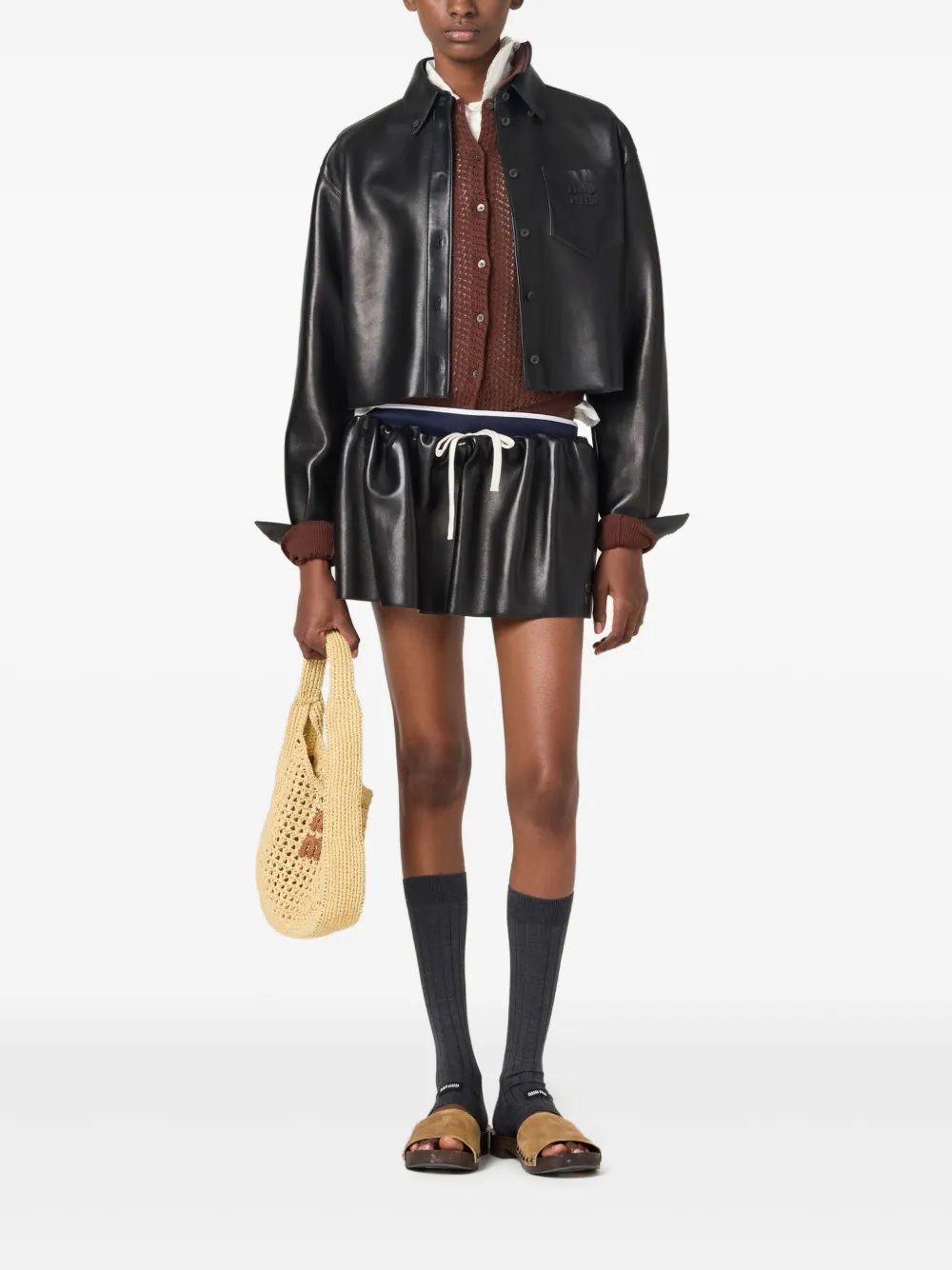 Miu Miu sobrecamisa con botones | Chamarras de piel | Image 2