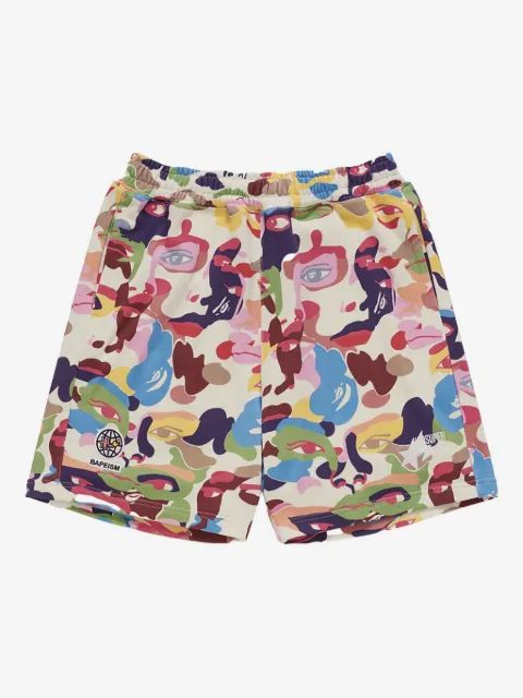 A BATHING APE® shorts deportivos con estampado militar en colaboración con KIDSUPER