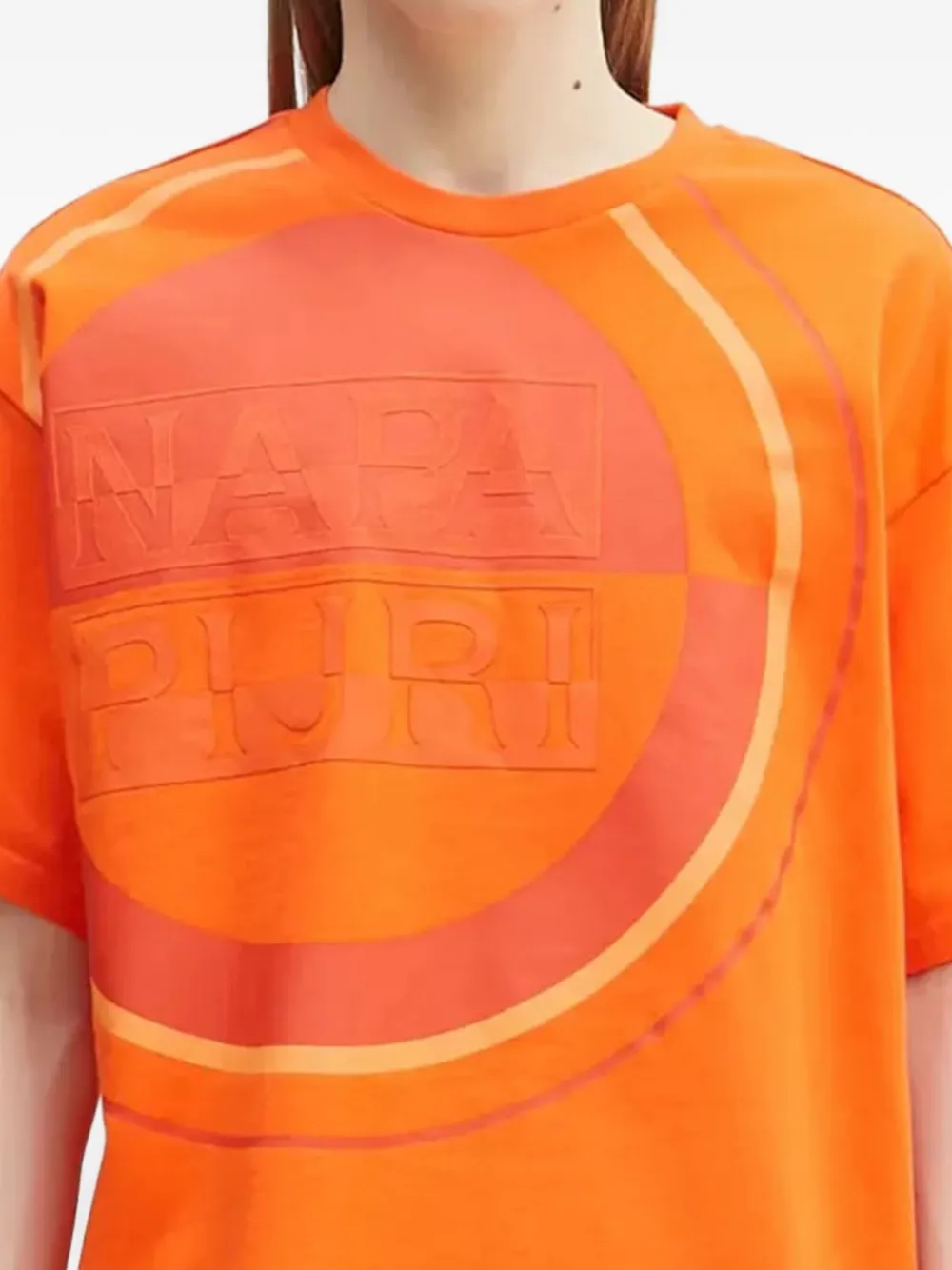 Napapijri logo-print T-shirt - Oranje