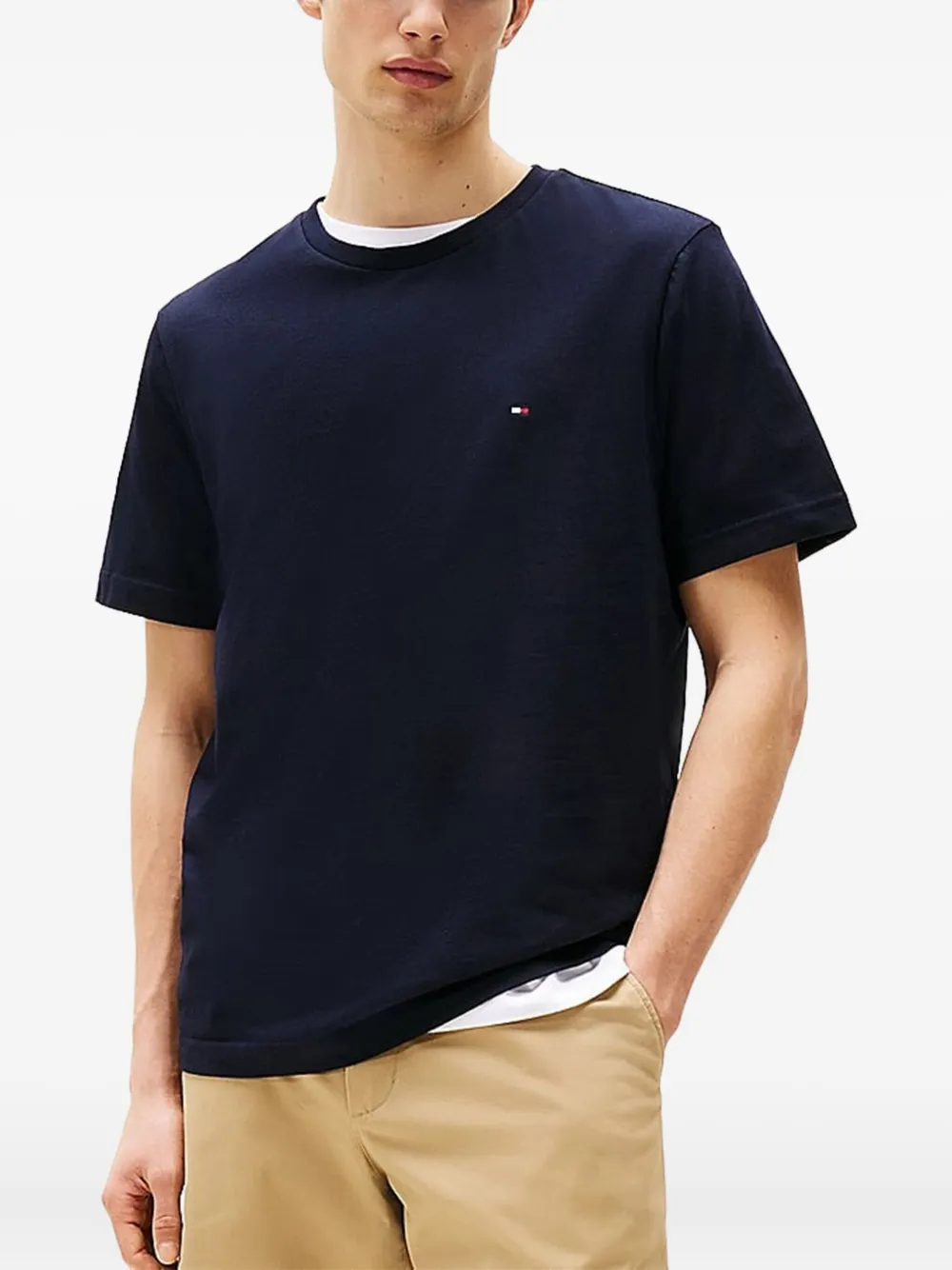 Tommy Hilfiger Basic Regular Fit T-shirt Solide In Blue