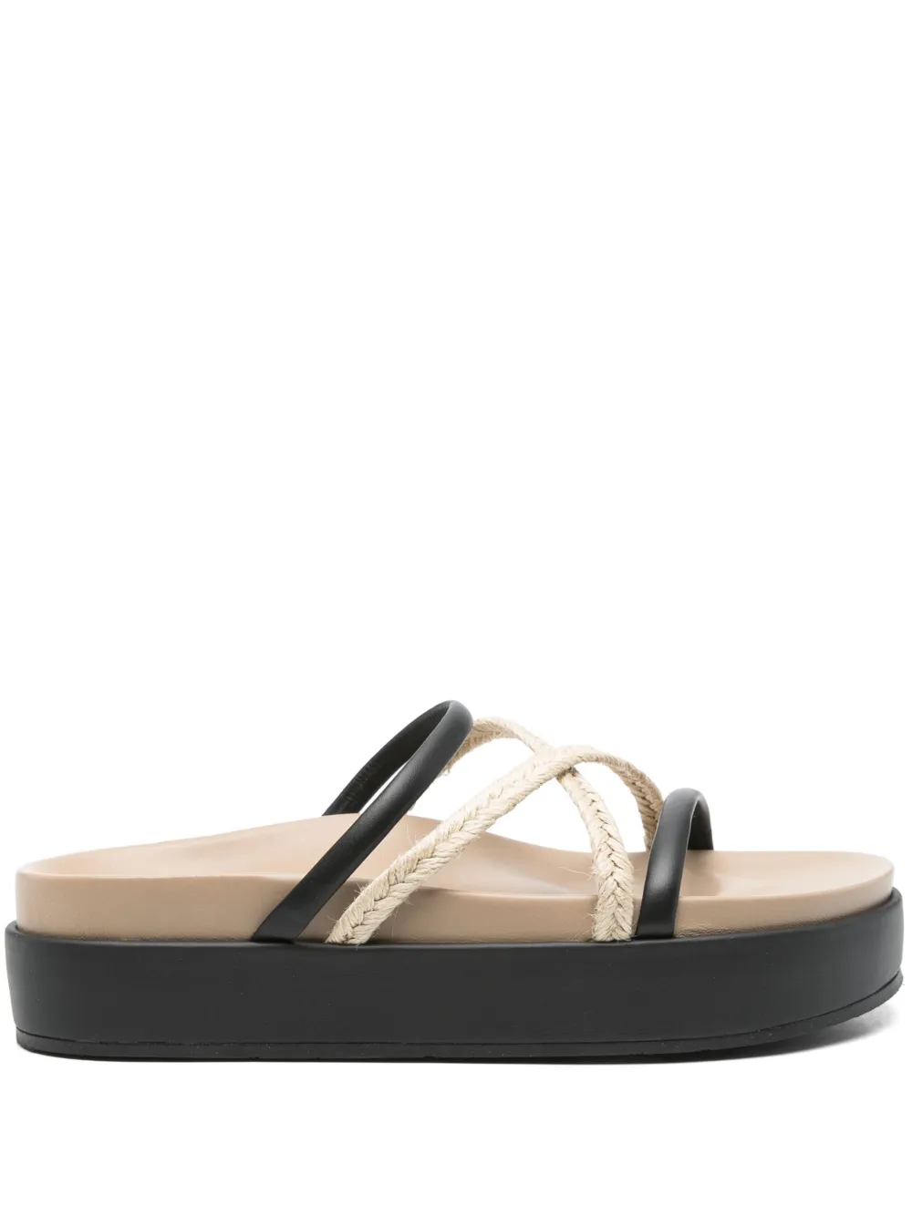 Ancient Greek Sandals 50mm Aba mules Black