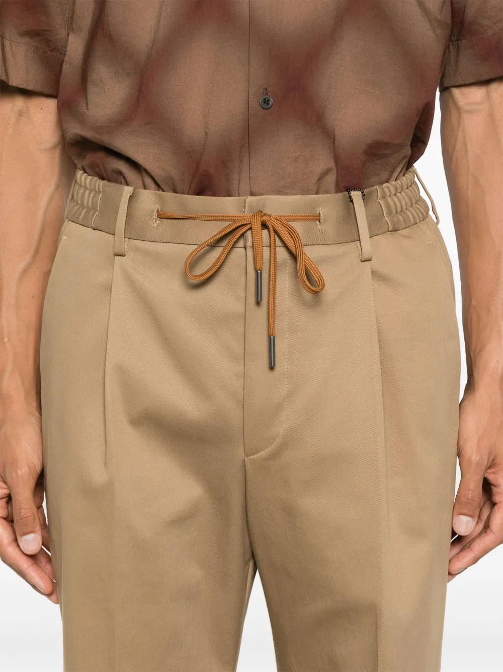 Tagliatore Broek met trekkoordtaille Bruin