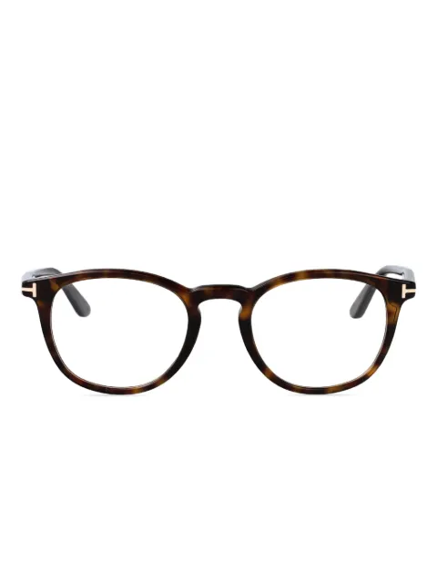 TOM FORD Eyewear tortoiseshell round-frame sunglasses