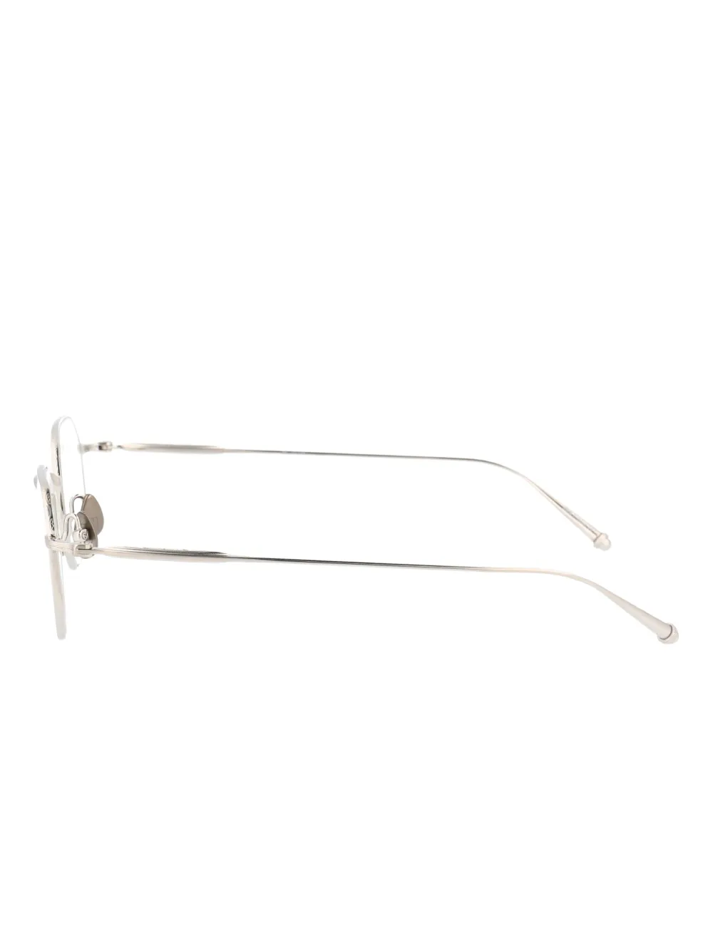 Matsuda Brushed Silver Titanium Glasses In White