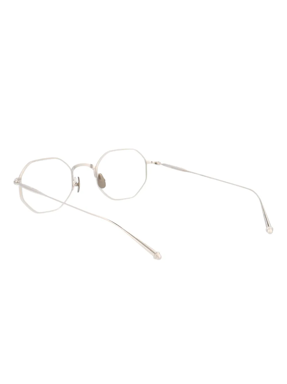 Matsuda Brushed Silver Titanium Glasses In White