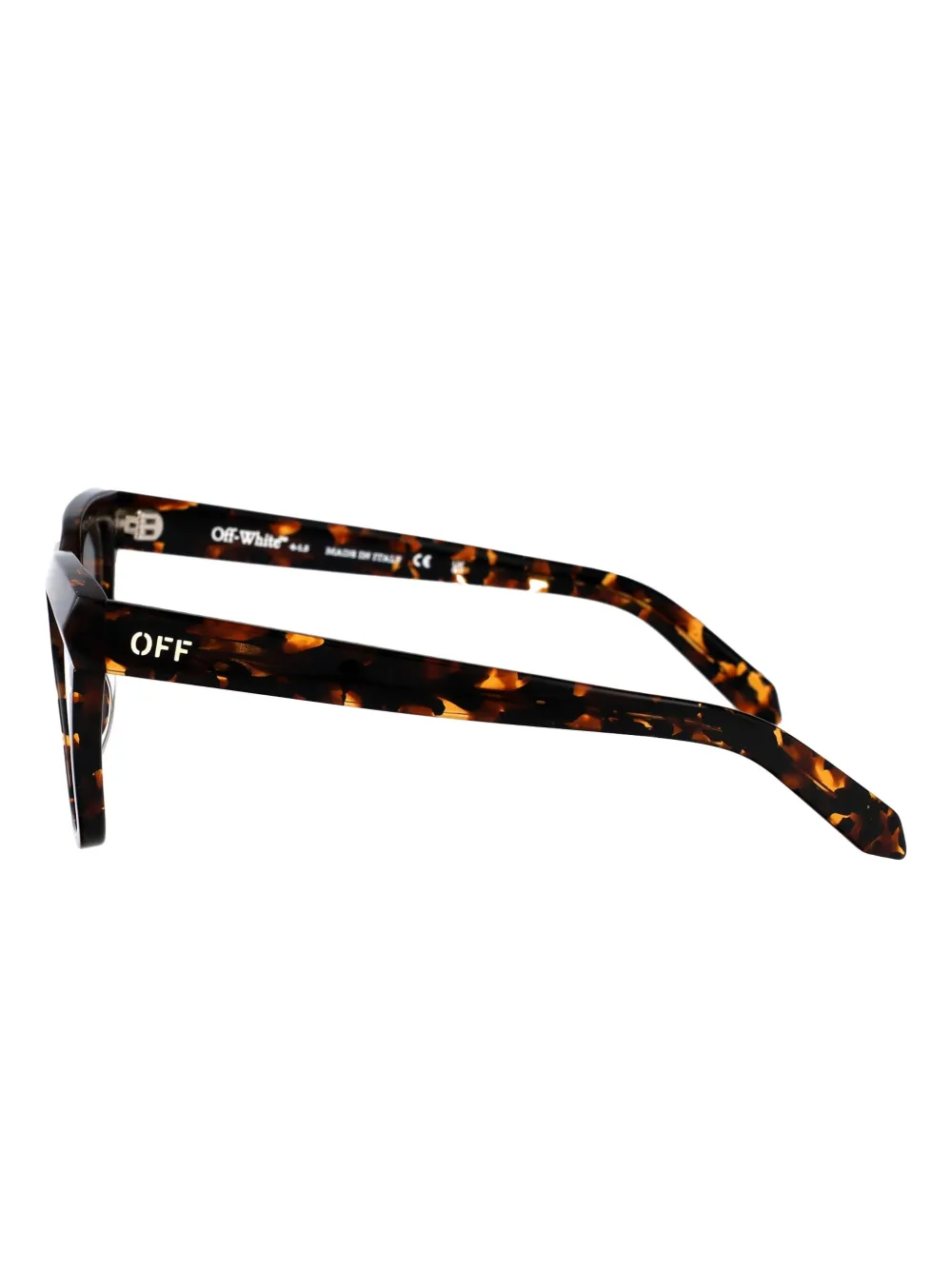 Off-White Eyewear Bril met schildpadschild-design Bruin