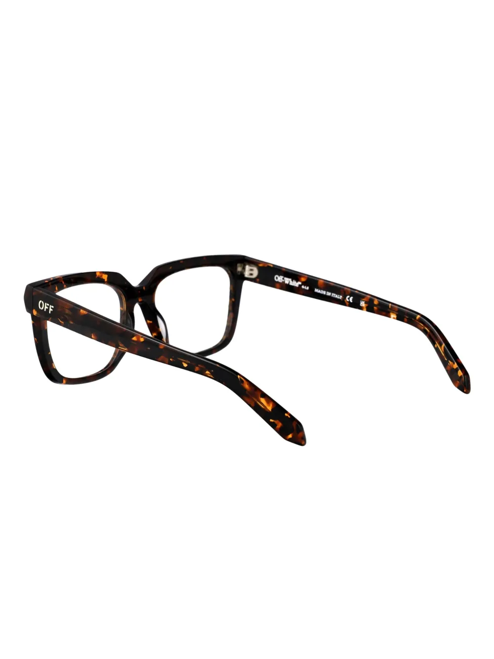 Off-White Eyewear Bril met schildpadschild-design Bruin