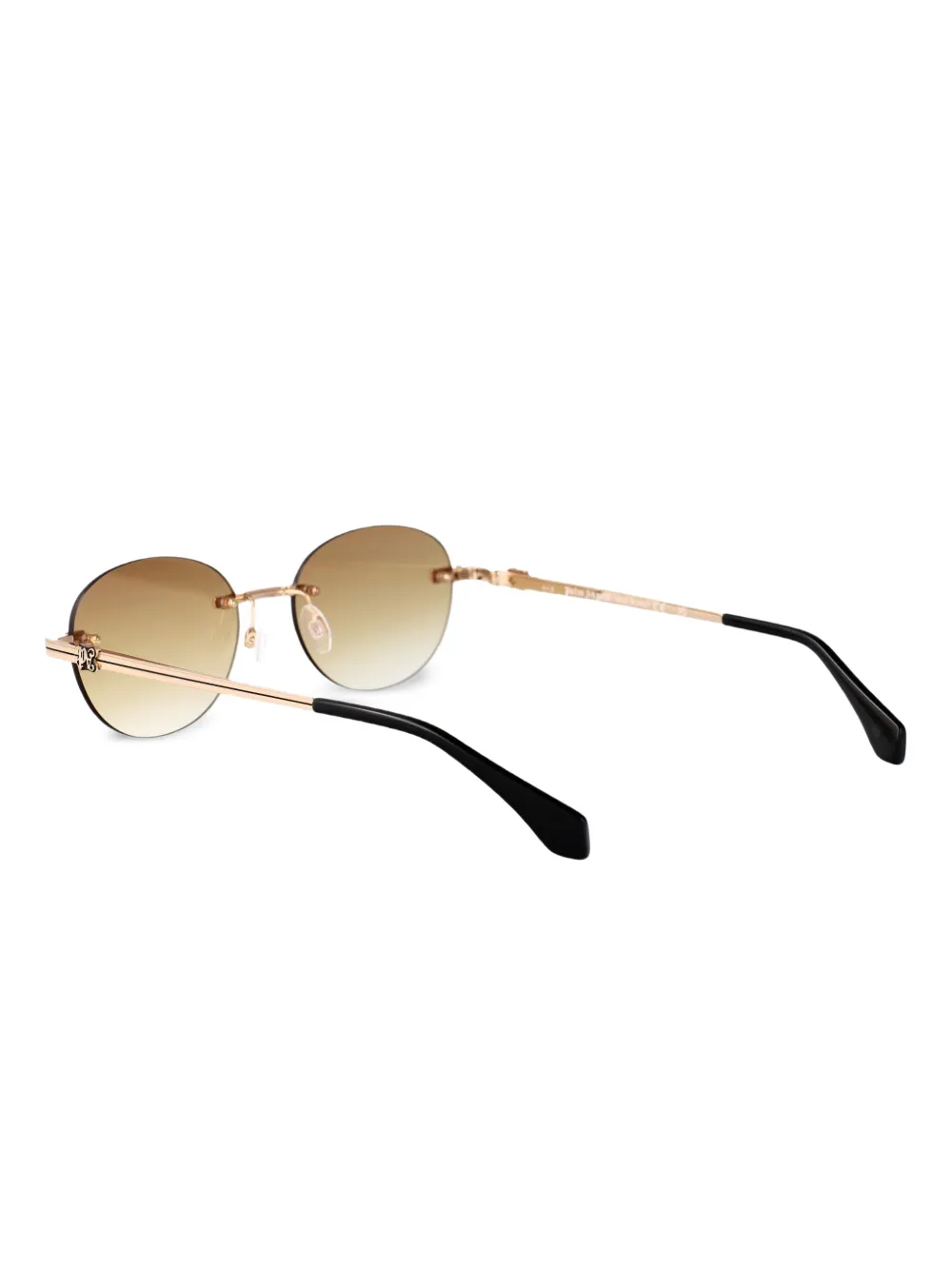 Palm Angels Eyewear Crystal sunglasses Goud