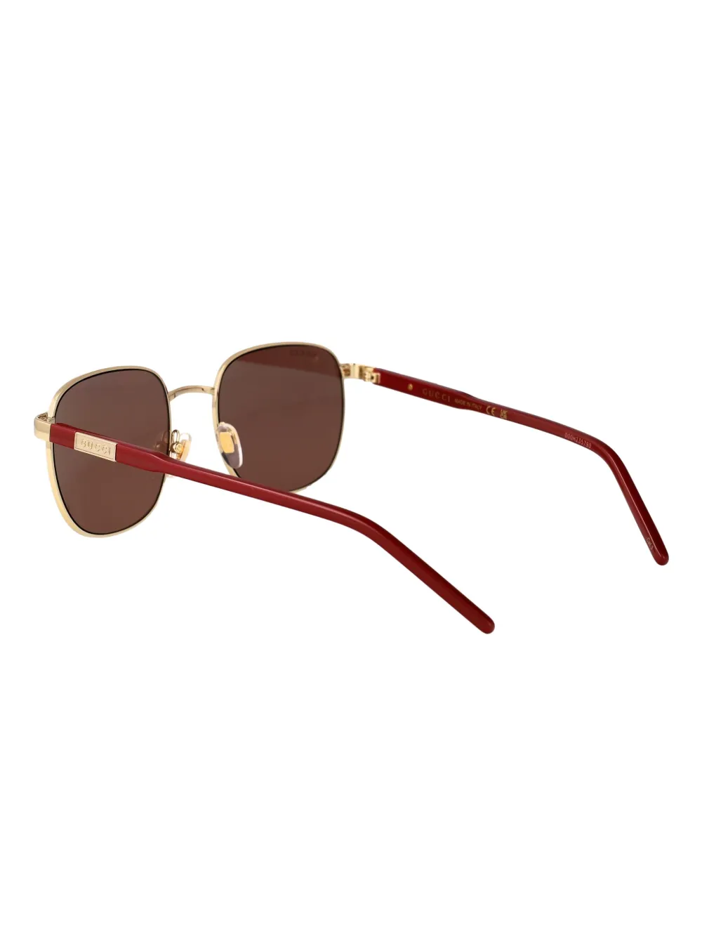 Gucci Eyewear Zonnebril met vierkant montuur Goud
