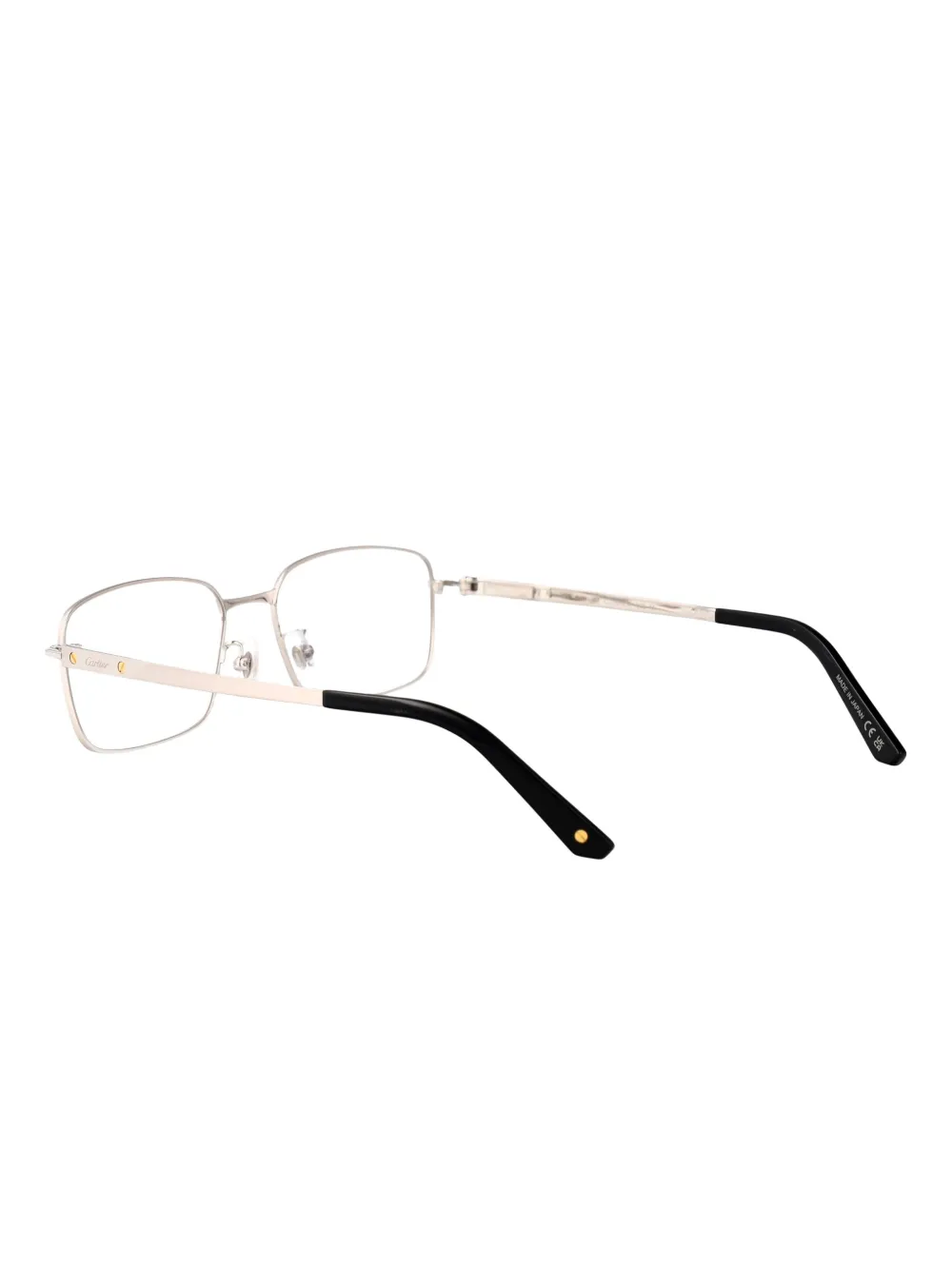 Cartier Eyewear CT0555 titanium bril met rechthoekig montuur Zilver
