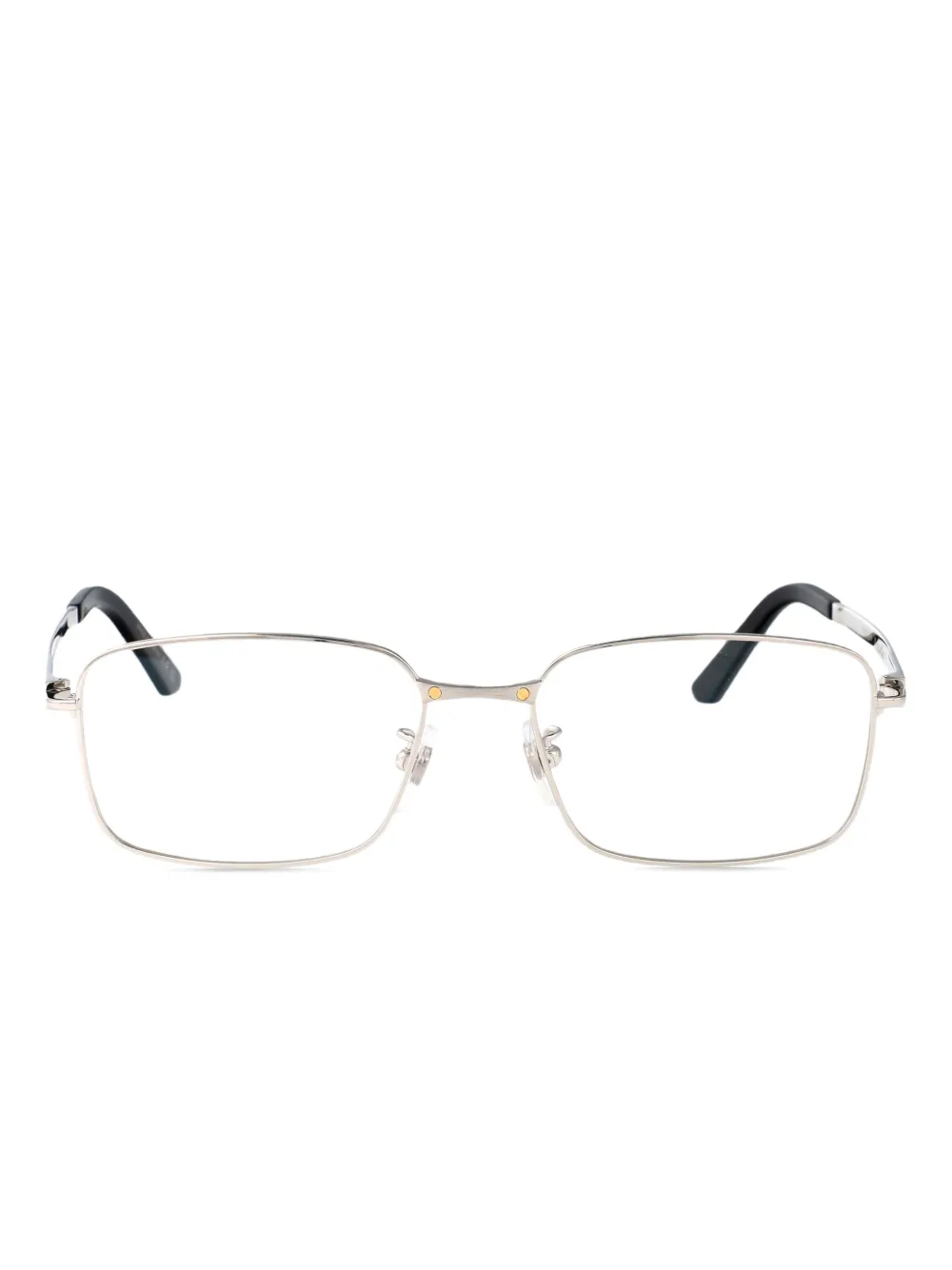 Cartier Eyewear CT0555 titanium rectangle glasses - シルバートーン Cartier Eyewear CT0555 titanium rectangle glasses - シルバートーン