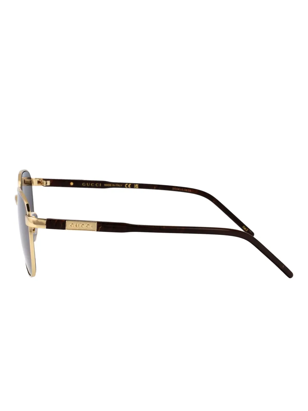 Gucci Eyewear Zonnebril met rond montuur Goud