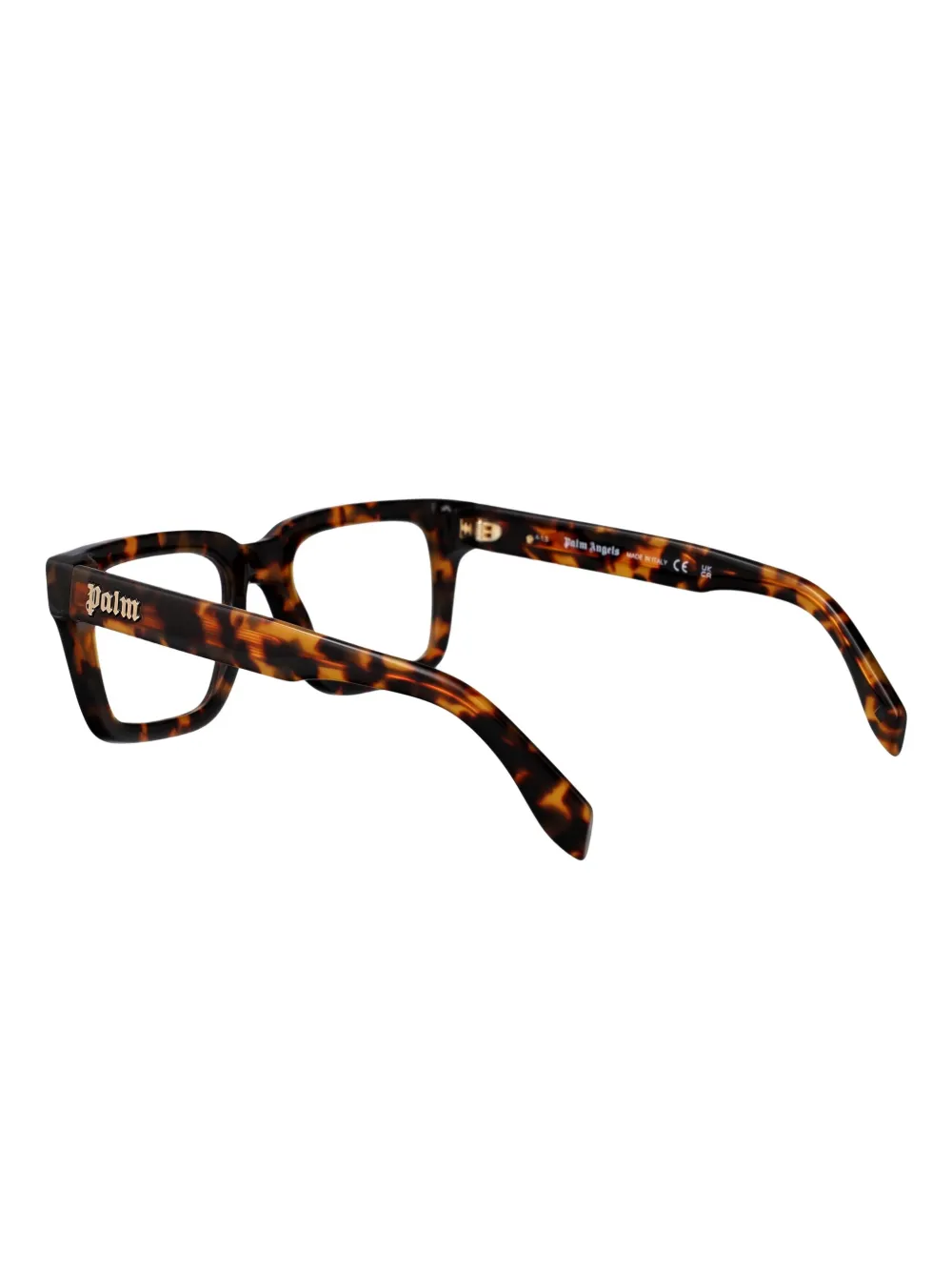 Palm Angels Eyewear Bril met schildpadschild-design Bruin