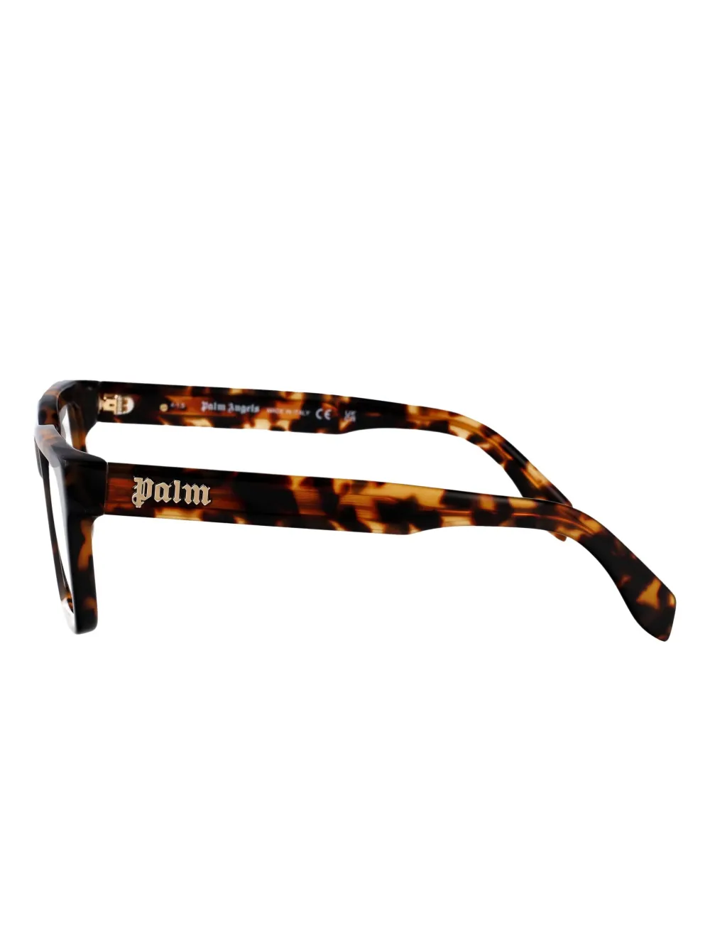 Palm Angels Eyewear Bril met schildpadschild-design Bruin