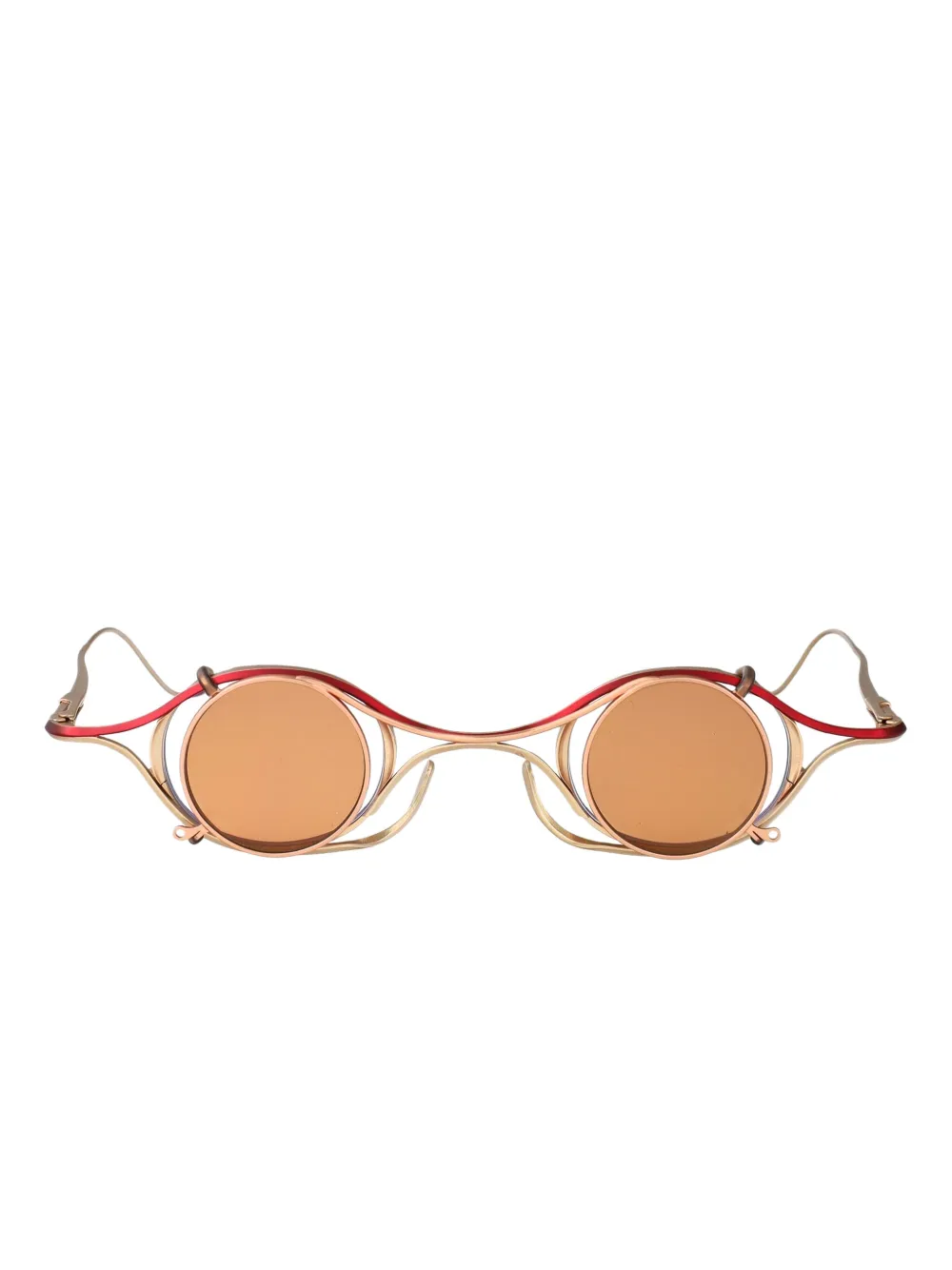 Rigards x TVA round-frame tinted sunglasses | Gold | Image 1