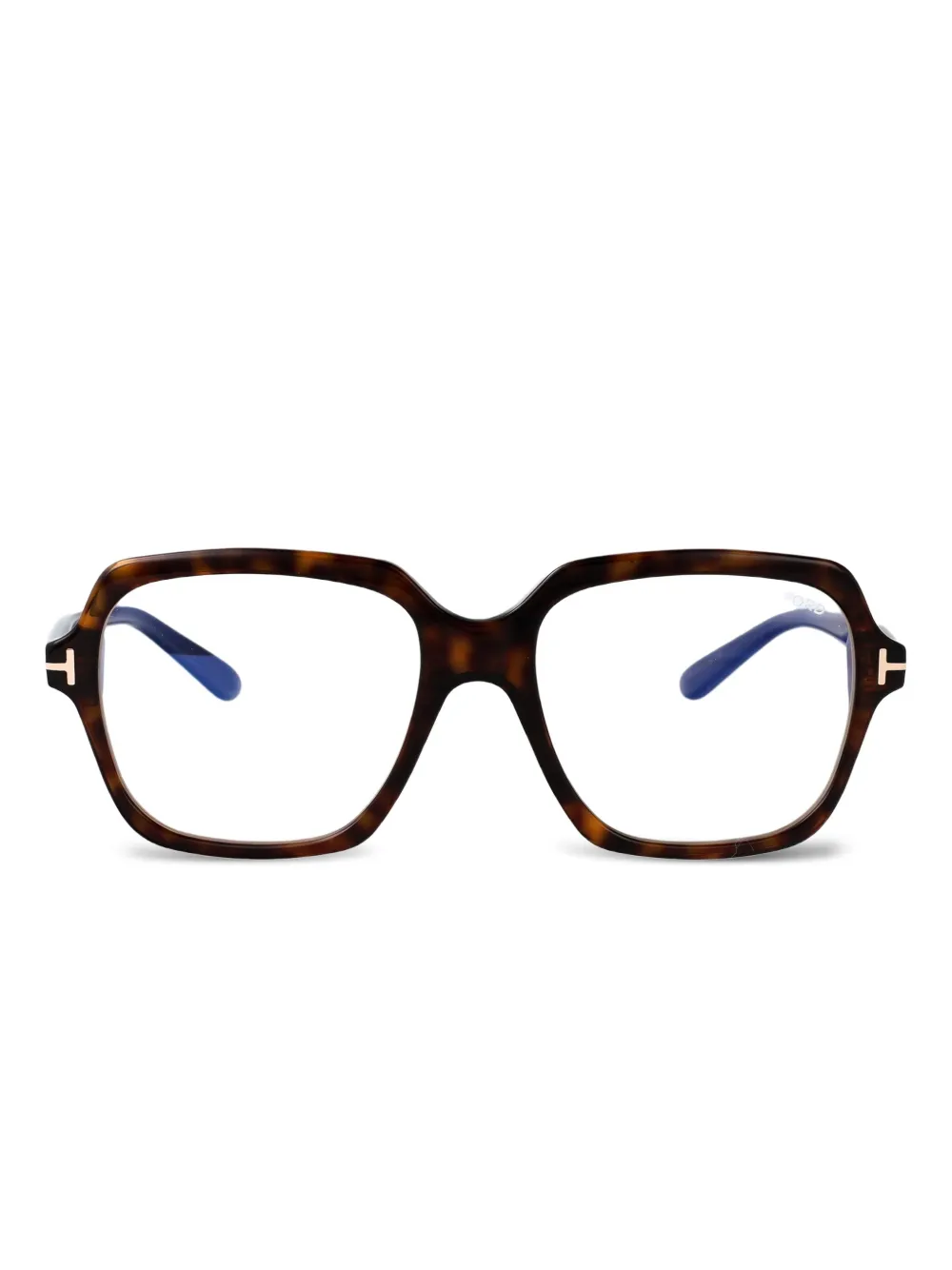 TOM FORD Eyewear トータスシェル スクエア眼鏡フレーム - ブラウン TOM FORD Eyewear トータスシェル スクエア眼鏡フレーム - ブラウン