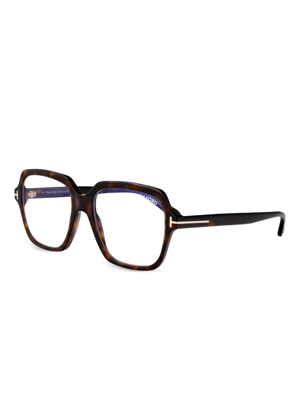 TOM FORD Eyewear lunettes de vue carrées à effet écailles de tortue | Image 2