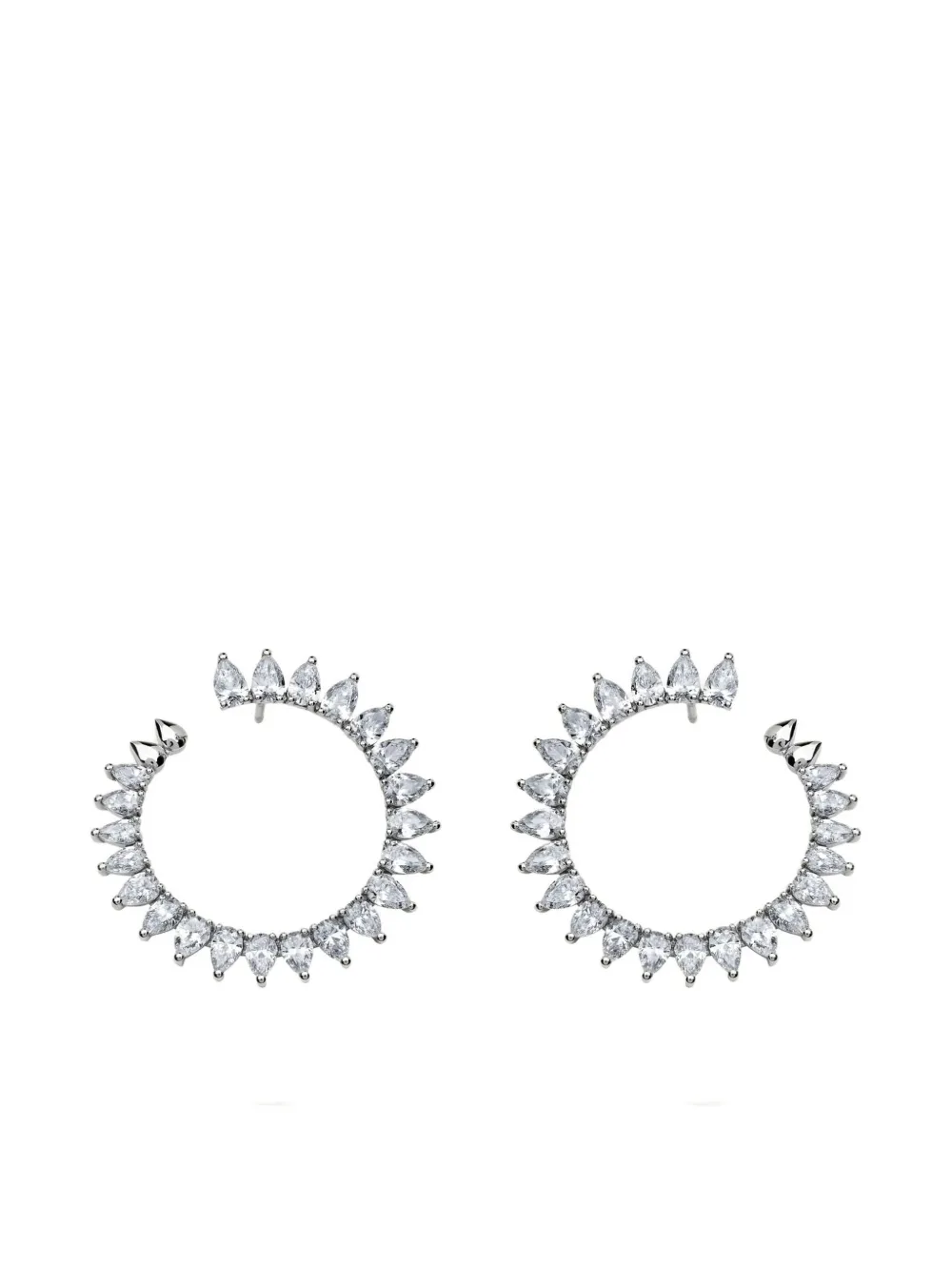 Jewels Aficionado 18K white gold diamond earrings - シルバートーン Jewels Aficionado 18K white gold diamond earrings - シルバートーン