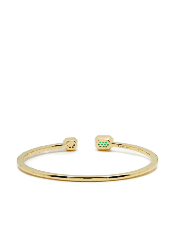 Jewels Aficionado ダイヤモンド＆エメラルド バングルブレスレット