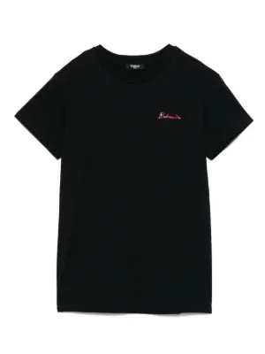 Moncler Enfant Logo Patch Cotton T-shirt | Blue | FARFETCH