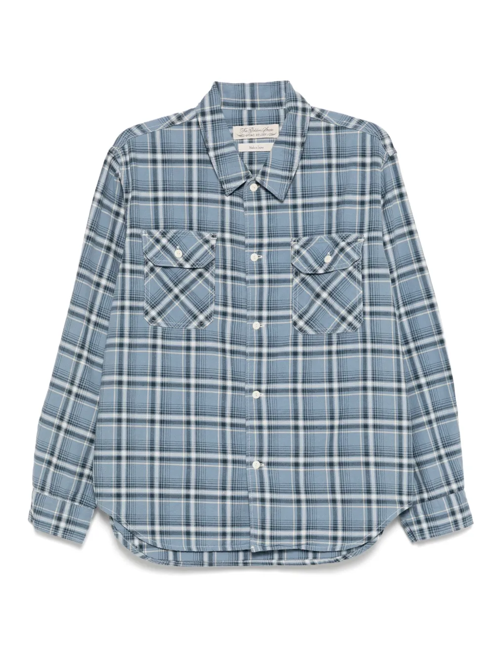 Remi Relief Rayon twill-check shirt | Blue | Image 1